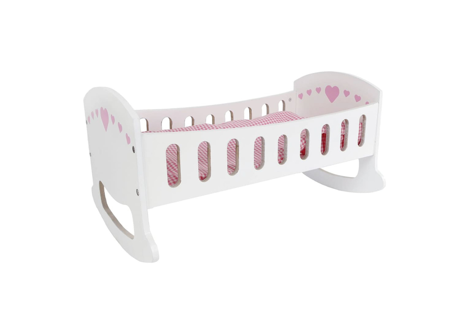 Doll Fun 432417 Doll Cradle White And Pink 47 Cm