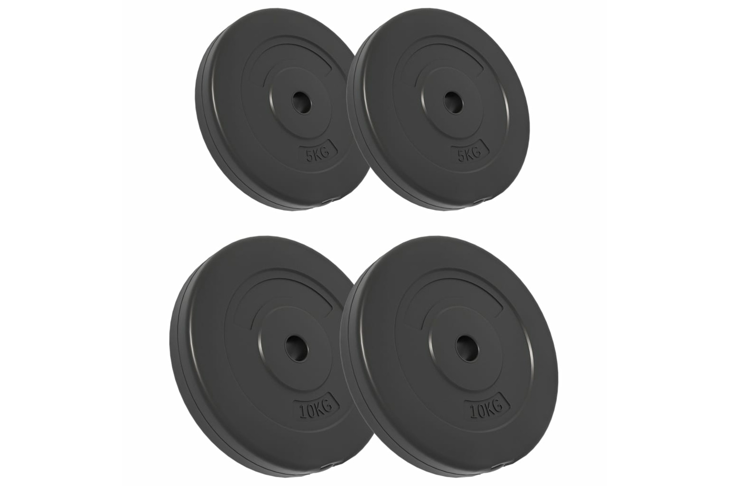 vidaXL 93597 Weight Plates 4 Pcs 30 Kg Cement