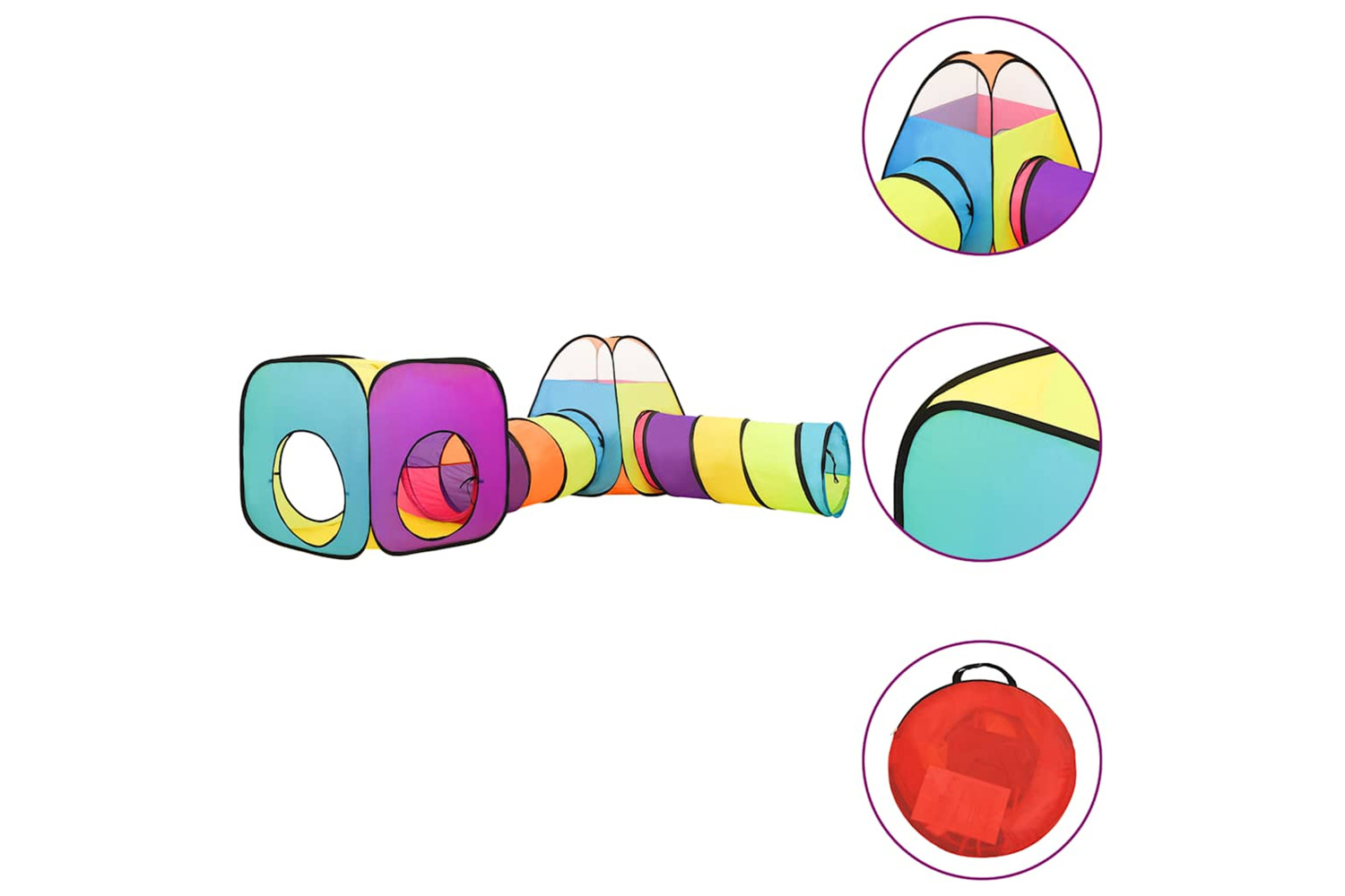 Vidaxl Children Play Tent Multicolour 190x264x90 Cm