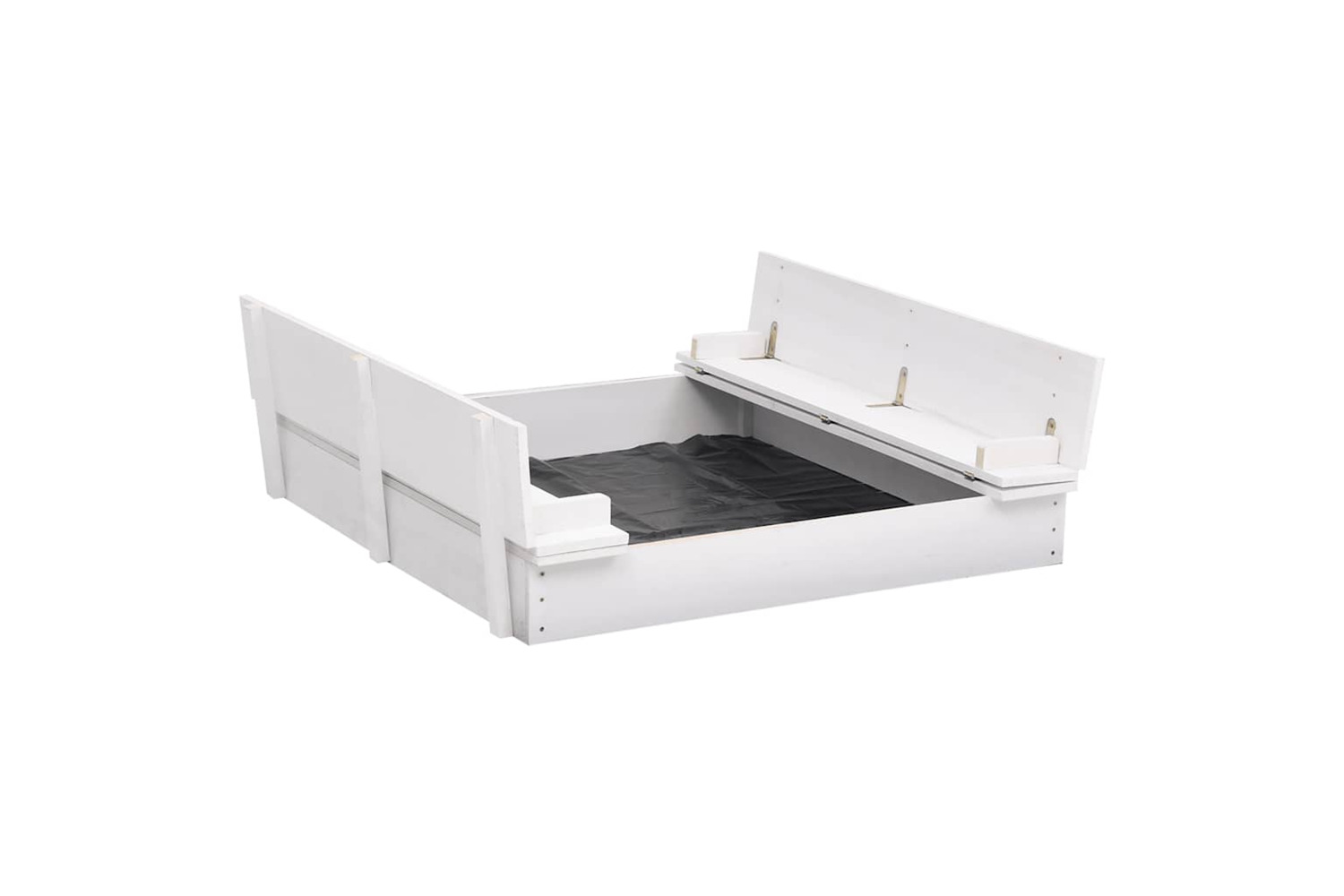 Vidaxl Sandbox Fir Wood White 95x90x15 Cm