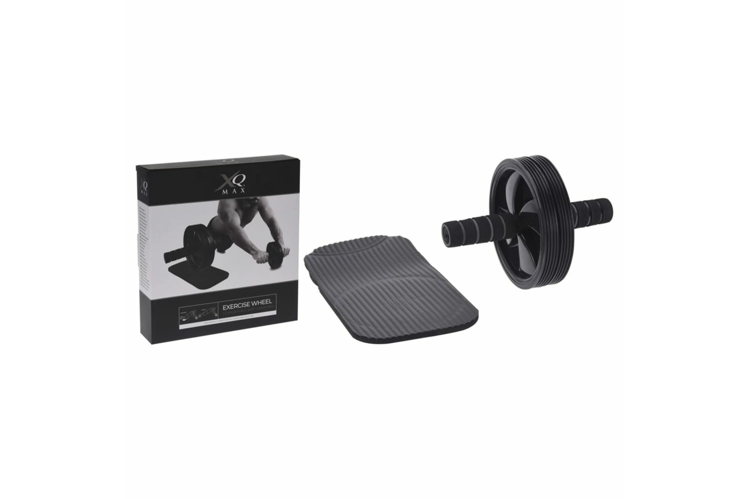 Xq Max 442526 Exercise Wheel With Soft Handles Black
