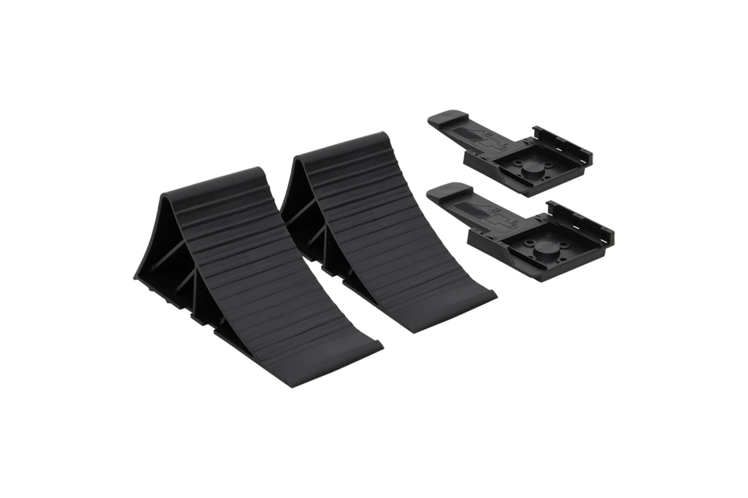 vidaXL 152242 Wheel Chocks 2 Pcs 25x10x11.5cm Plastic