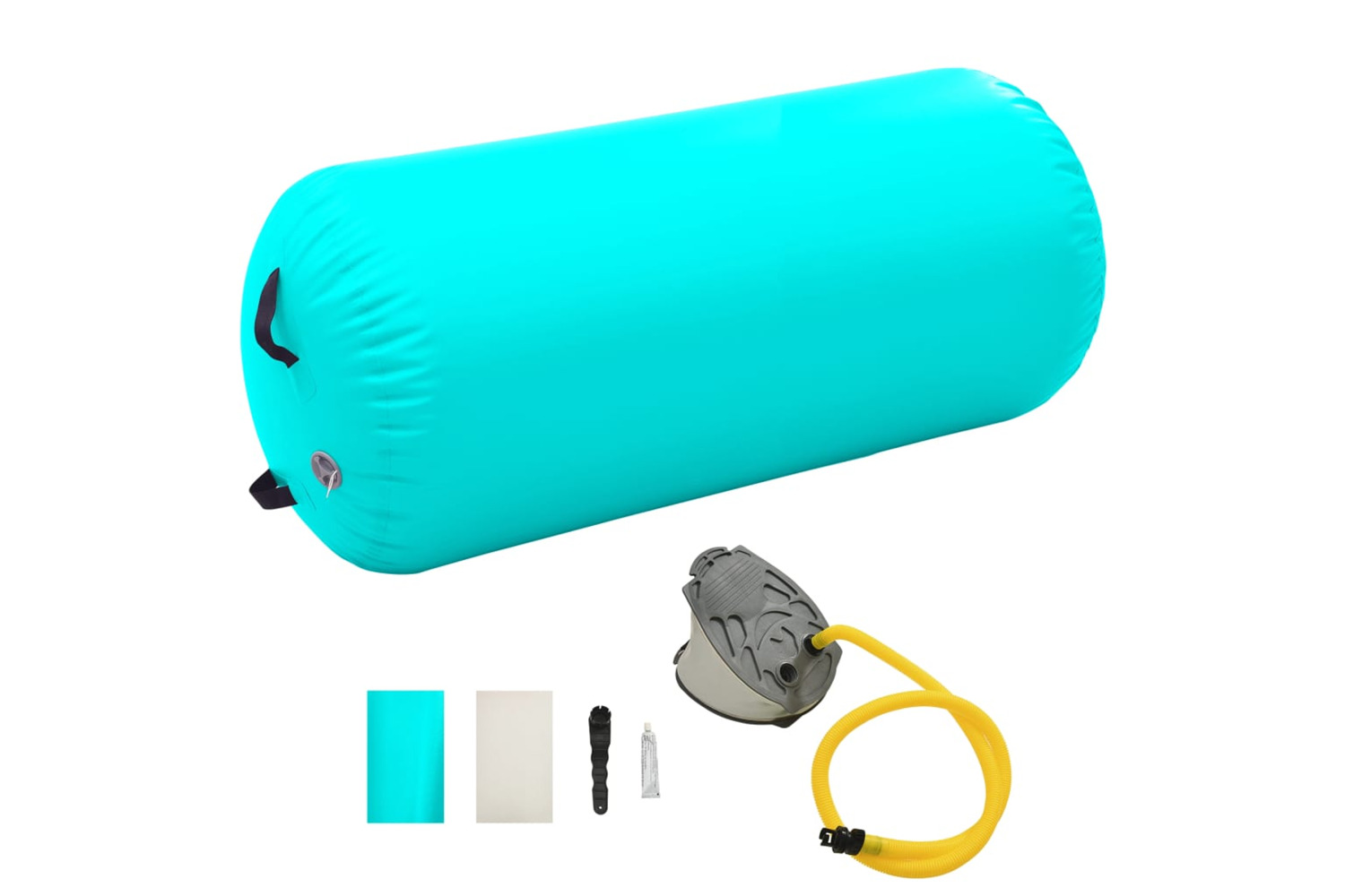 vidaXL 92716 Inflatable Gymnastic Roll With Pump 120x75cm Pvc Green