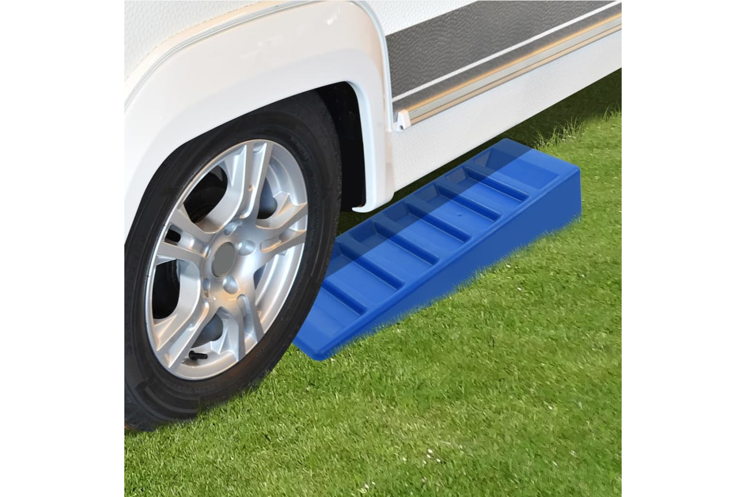 Proplus 424754 2-piece Caravan Leveller Set 75mm Plastic Blue