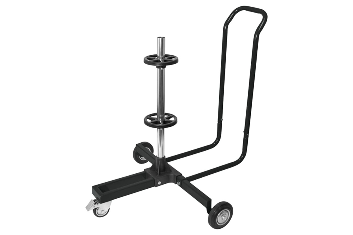 Carpoint 439322 Mobile Wheel Stand With Cover Aluminium Black