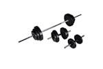 Vidaxl 275358 Wall-mounted Power Tower With Barbell And Dumbbell Set 30.5 Kg