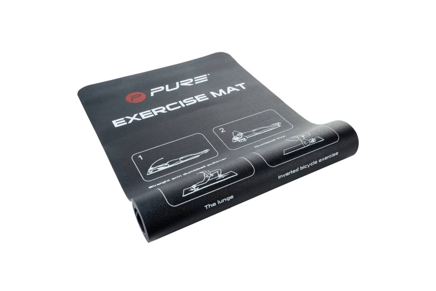 Pure2improve 408918 Exercise Mat 182x61 Cm Black P2i290000