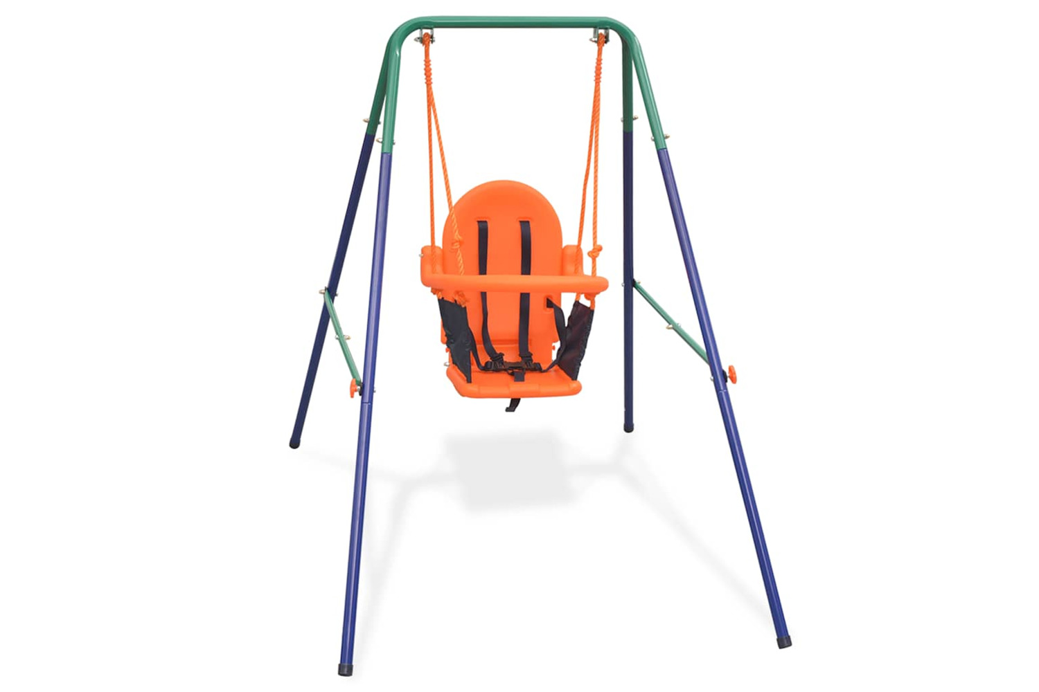 Vidaxl Toddler Swing Set With Safety Harness Orange