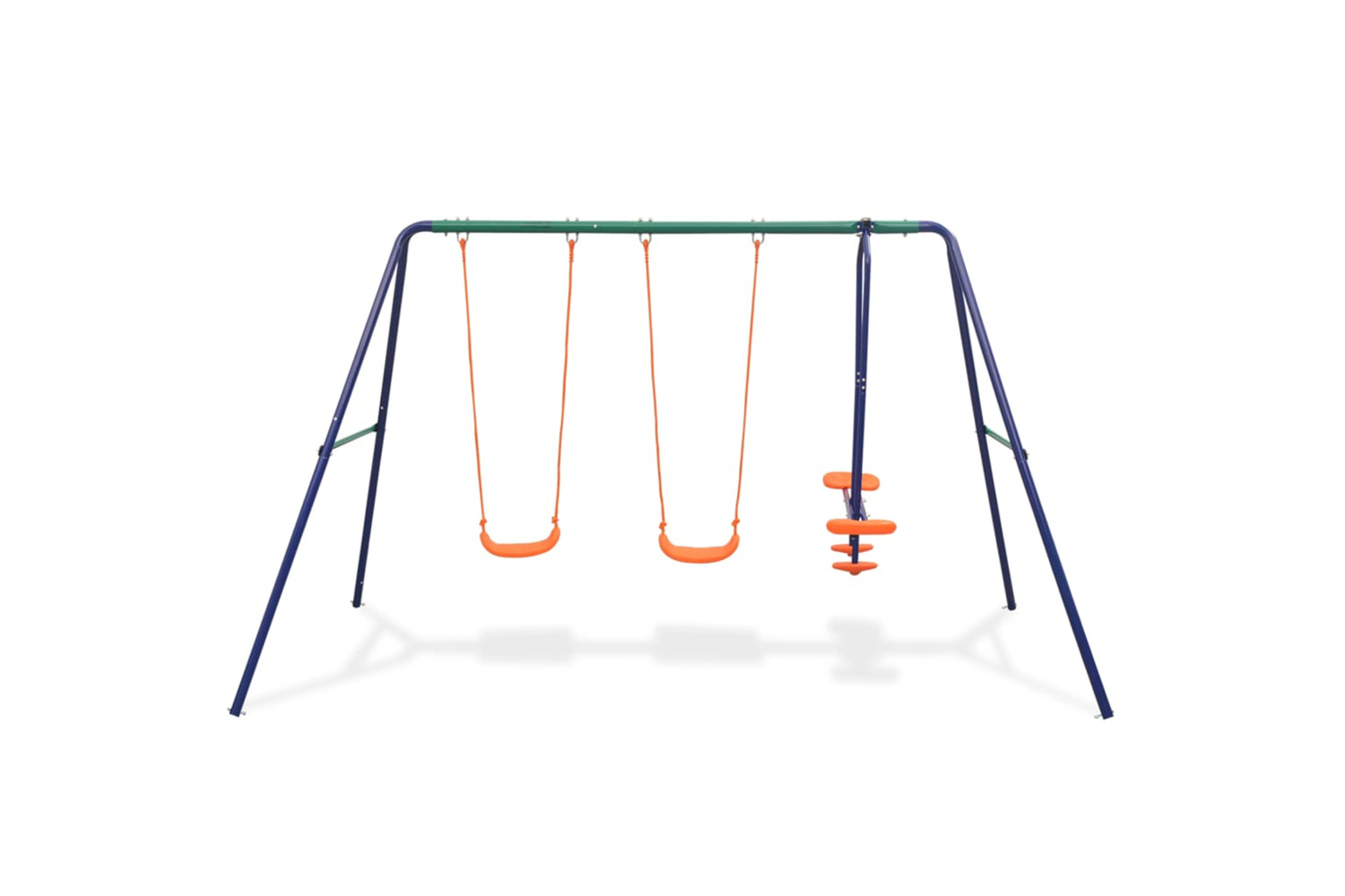 vidaXL 91358 Swing Set With 4 Seats Orange