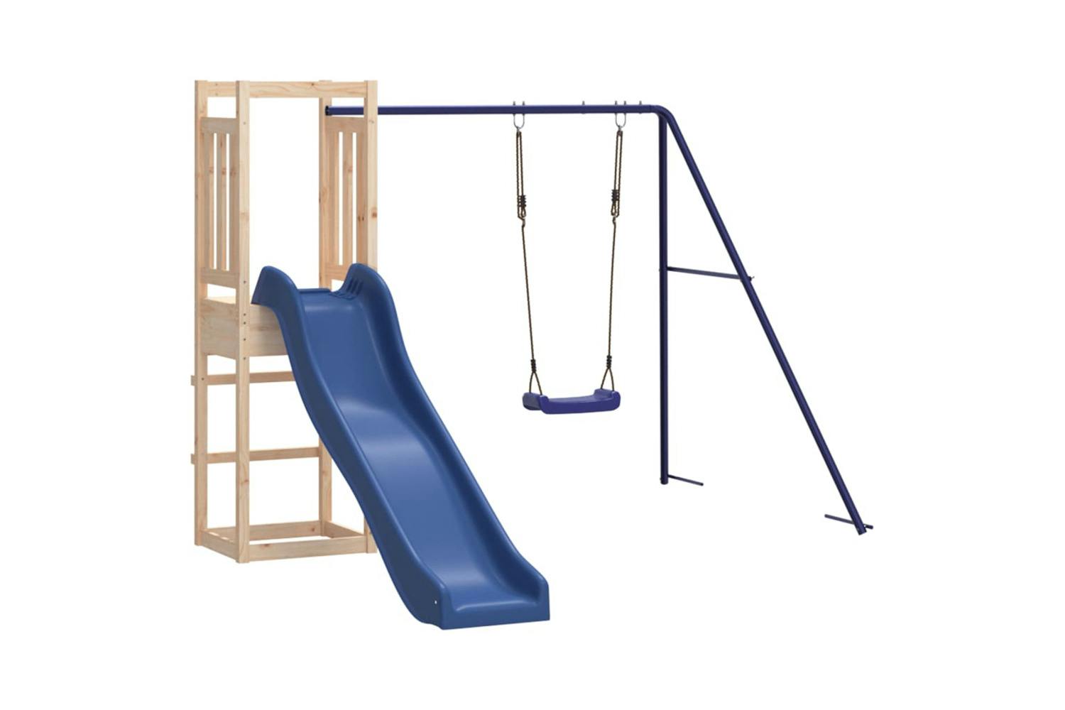Vidaxl 3155954 Playhouse With Slide Swing Solid Wood Pine