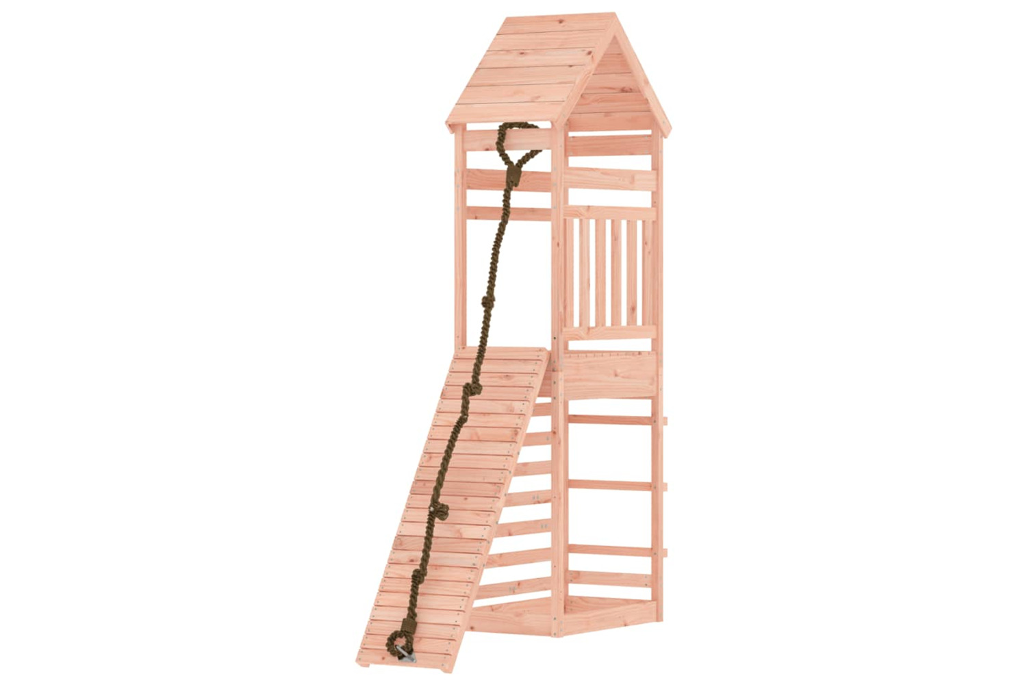 vidaXL 3156920 Playhouse With Climbing Wall Solid Wood Douglas