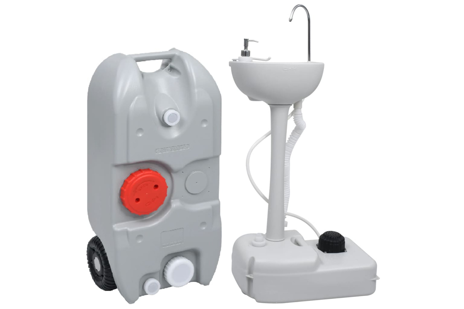 vidaXL 3154903 Portable Camping Handwash Stand And Water Tank Set