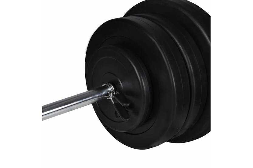 Vidaxl 275354 Power Tower With Barbell And Dumbbell Set 60.5 Kg