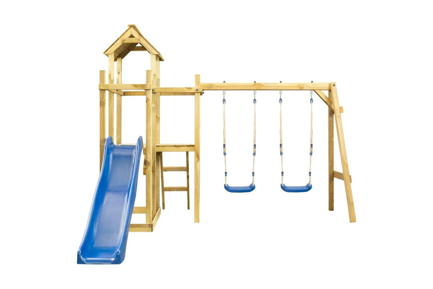 Vidaxl 279063 Playhouse With Slide Swing Ladder 285x305x226.5 Cm
