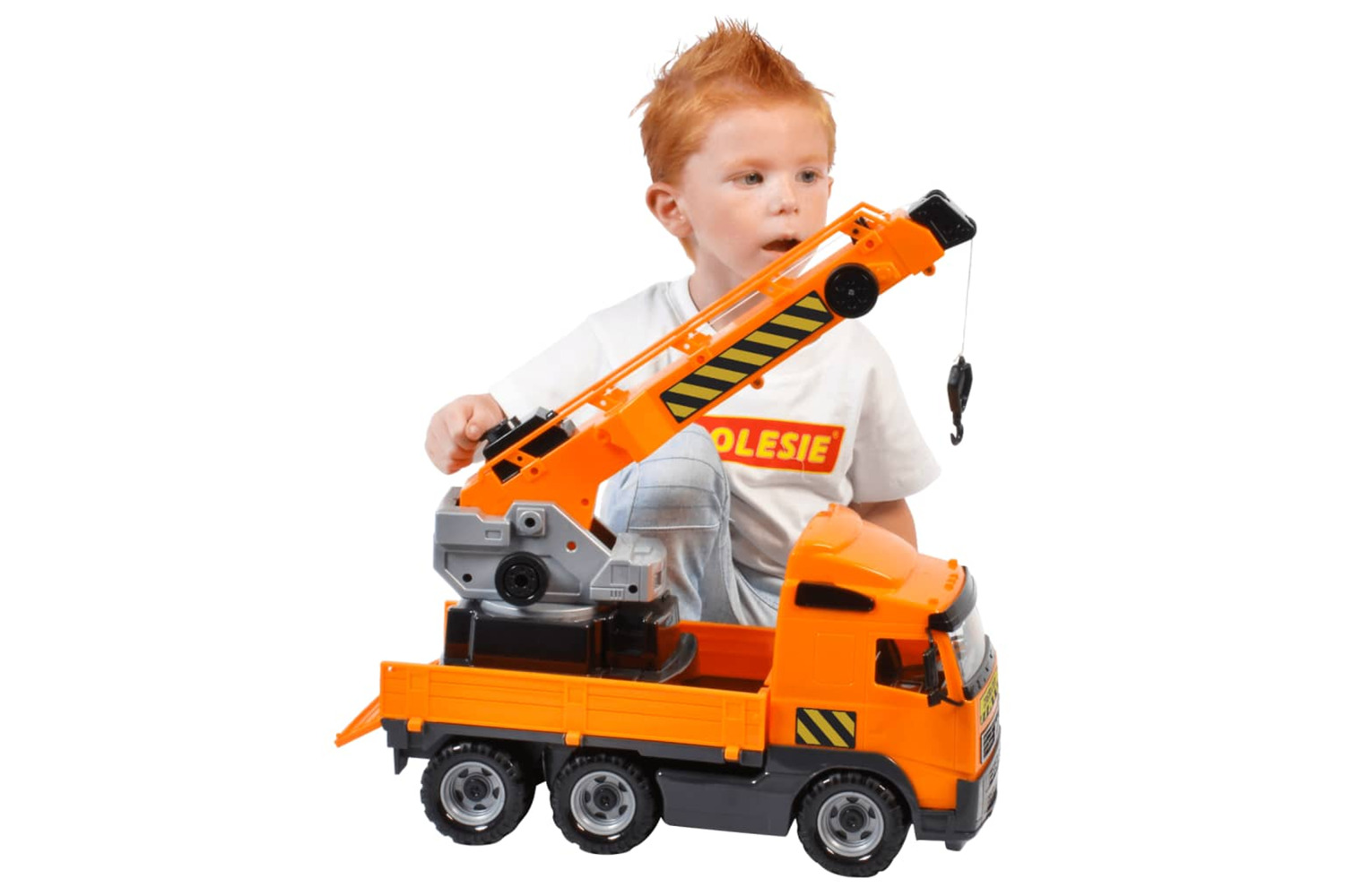 Polesie Wader 94263 4 Piece Truck Set With Crane Orange&amp;black Polypropylene