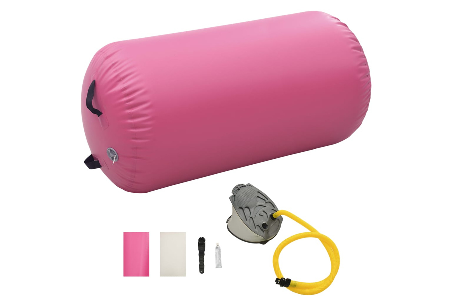vidaXL 92715 Inflatable Gymnastic Roll With Pump 120x75cm Pvc Pink
