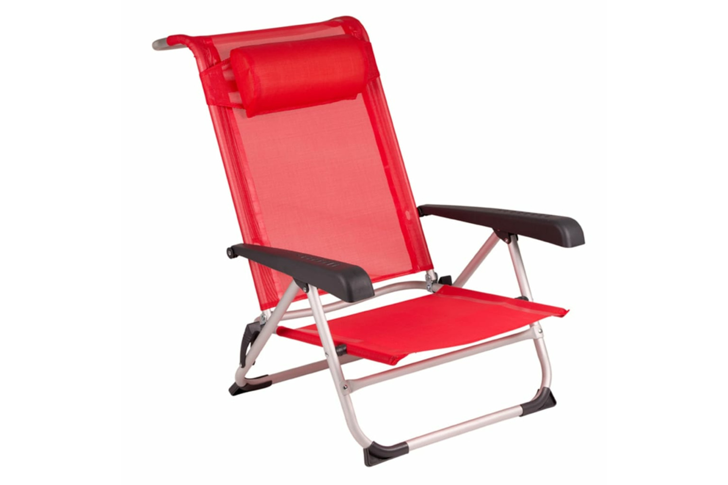 Bo-camp 409197 Beach Chair Aluminium Red 1204793