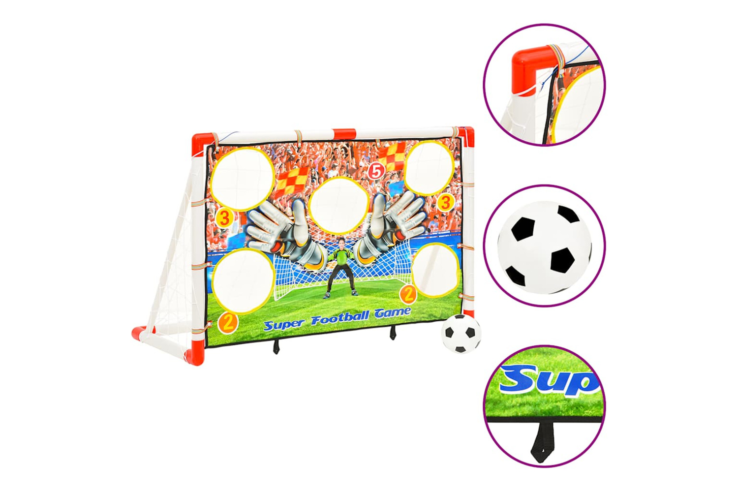 Vidaxl Children Football Goal Set With Goal Wall 120x51x77.5 Cm