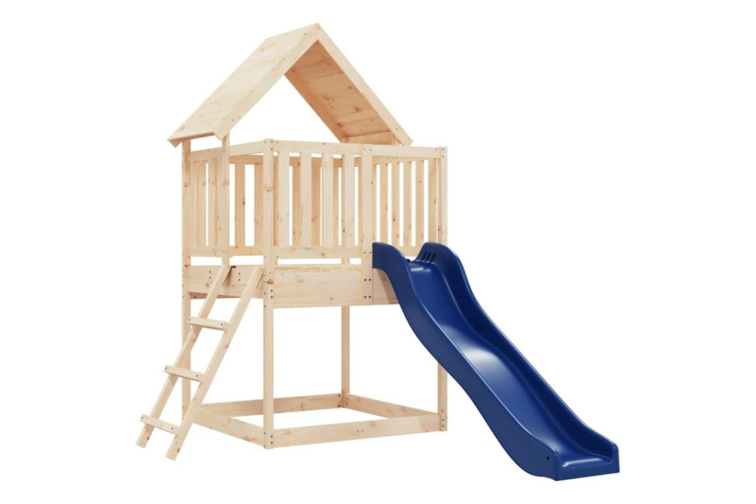Vidaxl 3155933 Playhouse With Slide Ladder Solid Wood Pine