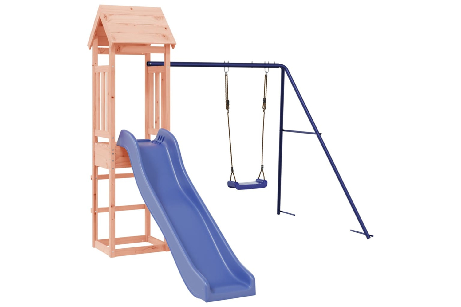 vidaXL 3155820 Playhouse With Slide Swing Solid Wood Douglas