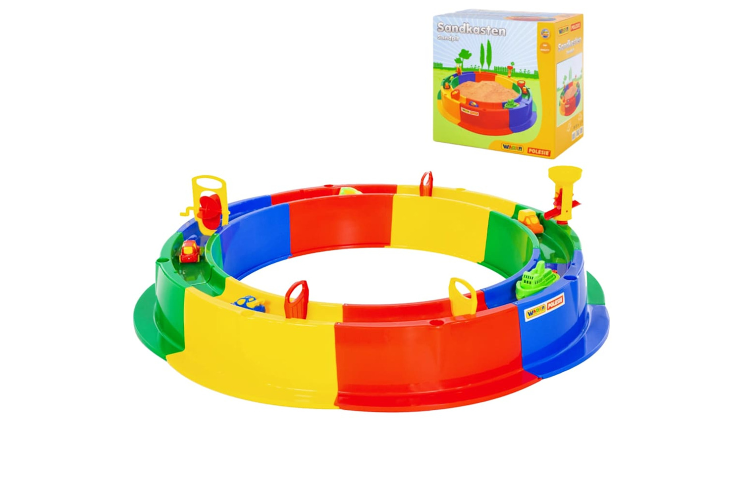 Polesie Wader 8 Piece Round Sandpit Set With Waterway 136 Cm Pp