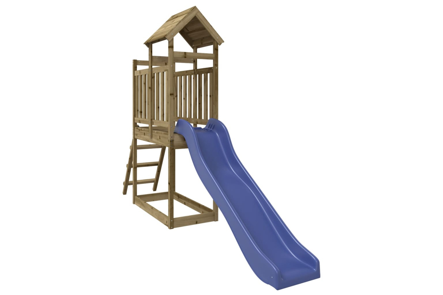 vidaXL 3155866 Playhouse With Slide Ladder Impregnated Wood Pine