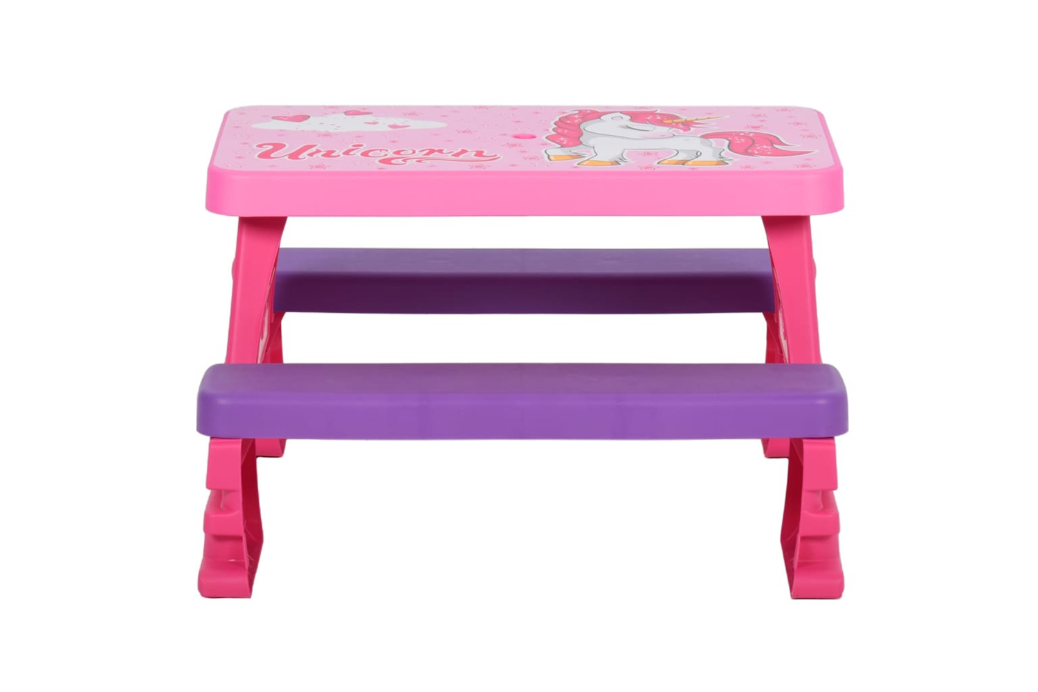 vidaXL 80365 Kids Picnic Table With Benches 79x69x42cm Pink