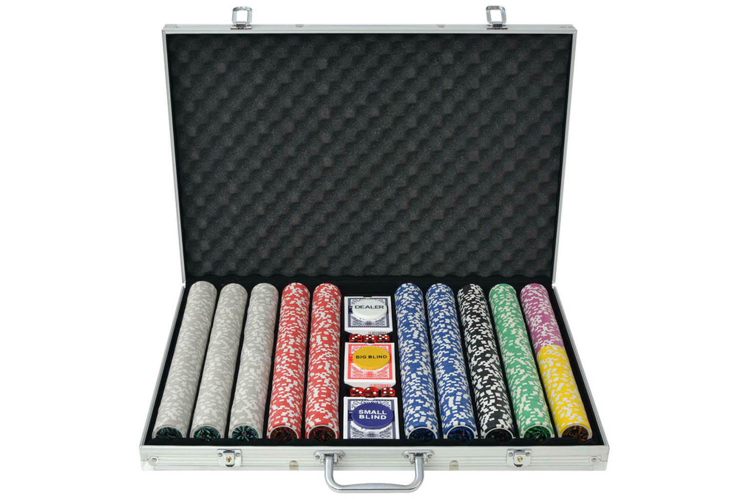 vidaXL 80185 Poker Set With 1000 Laser Chips Aluminium