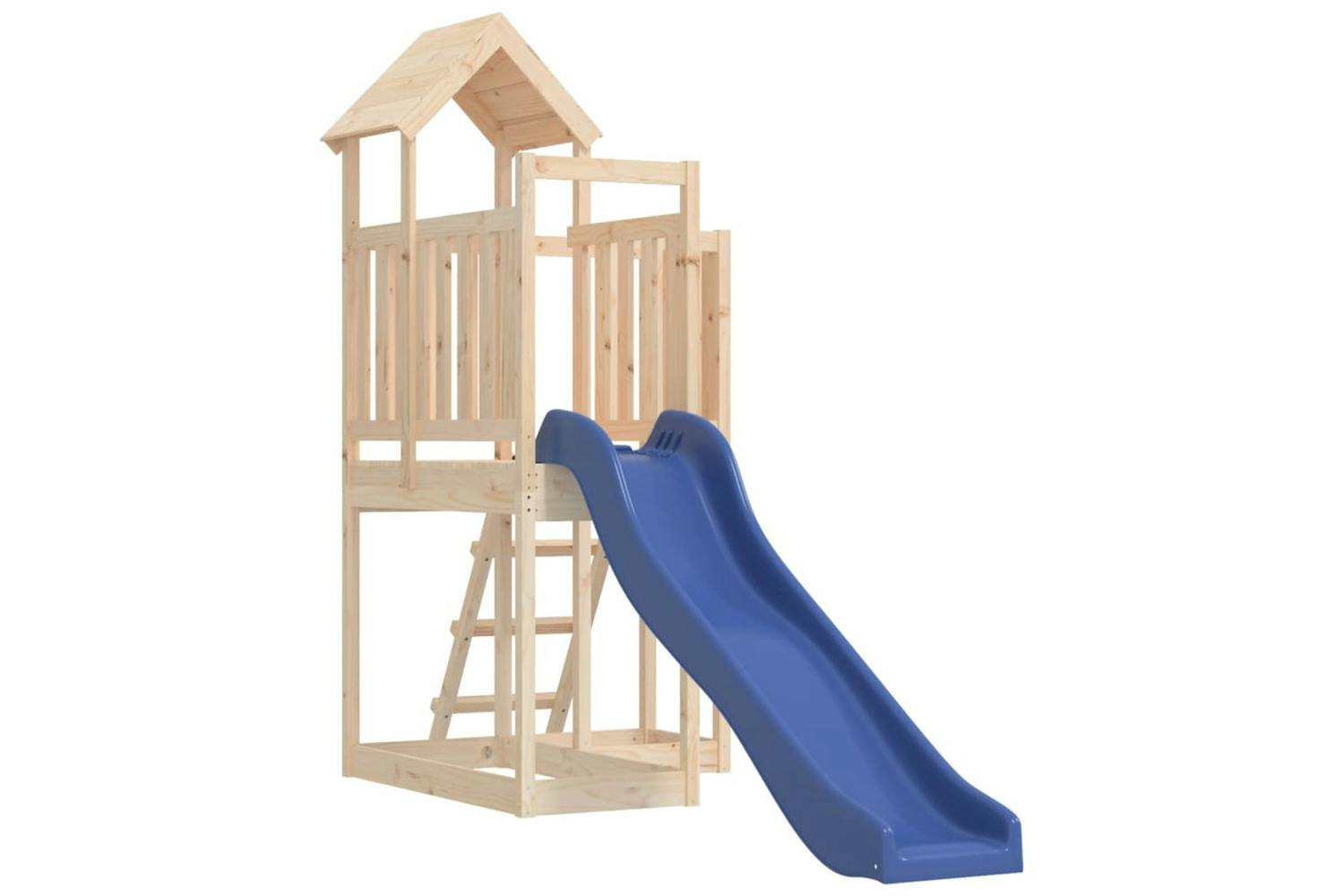 Vidaxl 3155828 Playhouse With Slide Solid Wood Pine