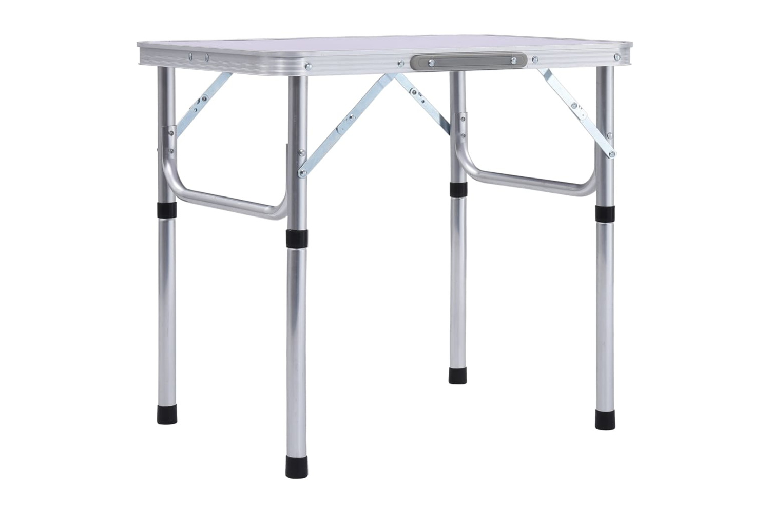 vidaXL 48178 Folding Camping Table White Aluminium 60x45cm