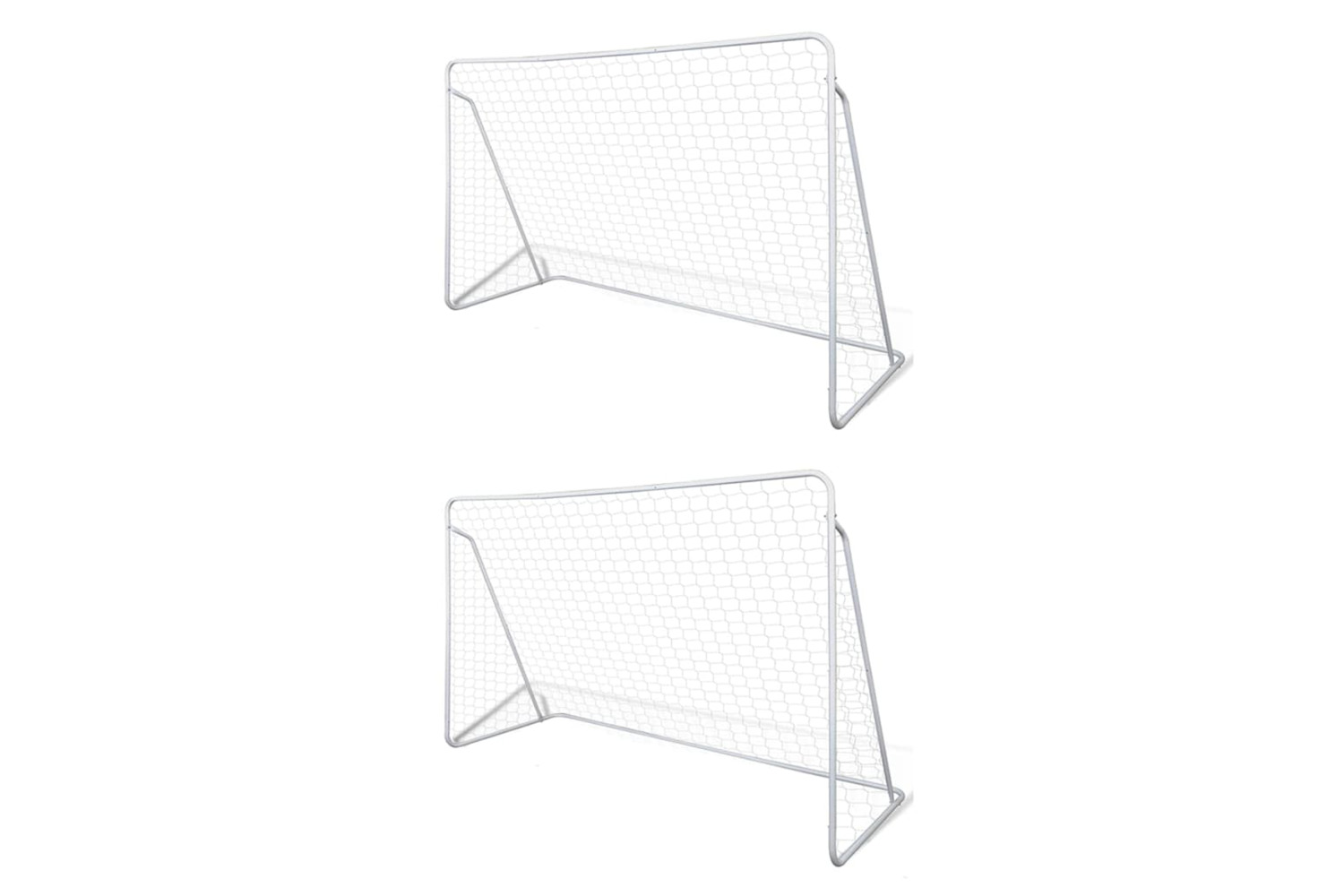 vidaXL 276045 Football Goal Nets Steel 2 Pcs 240x90x150cm