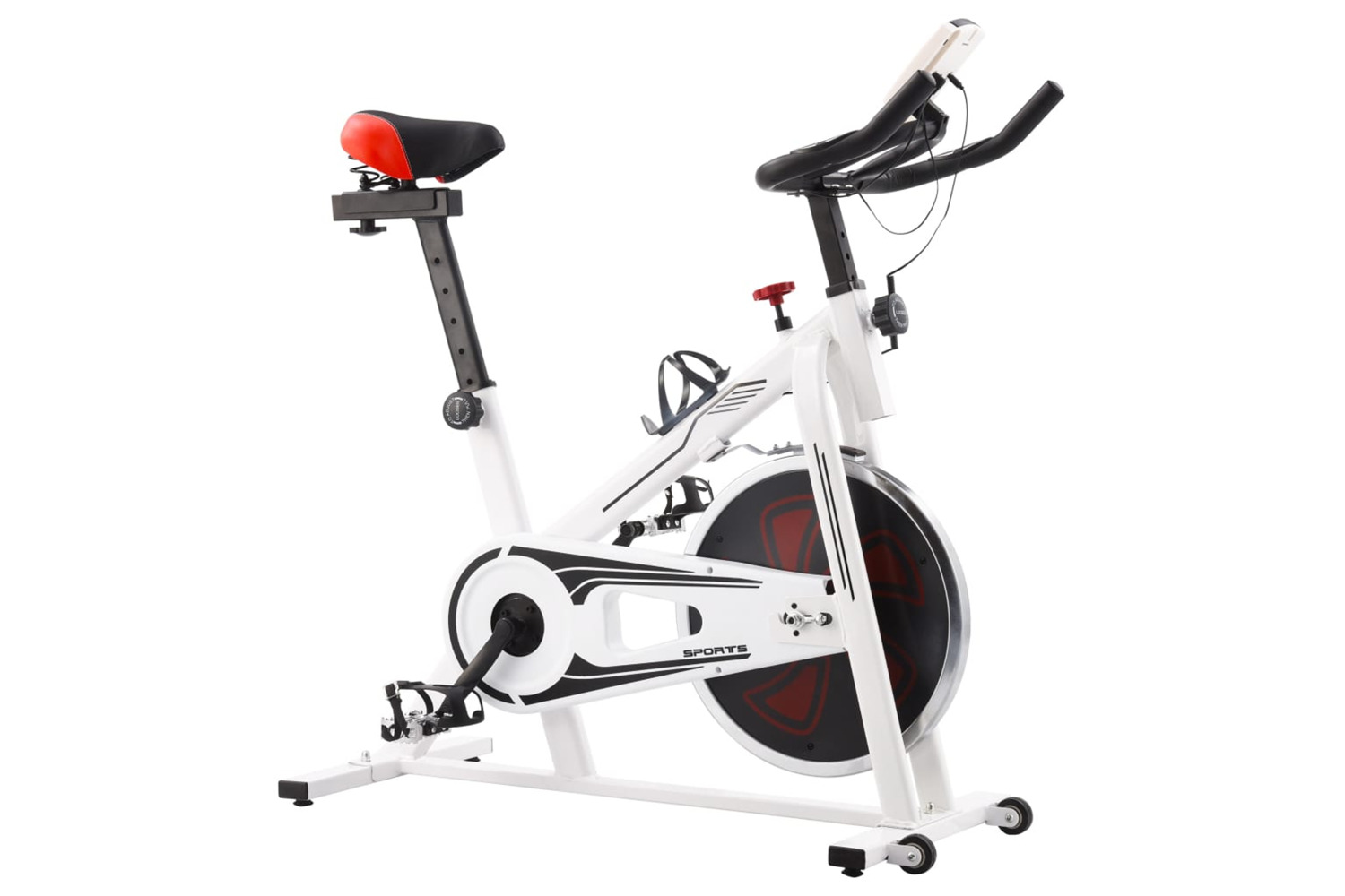 VidaXL 92136 Exercise Training Bike with Pulse Sensors White