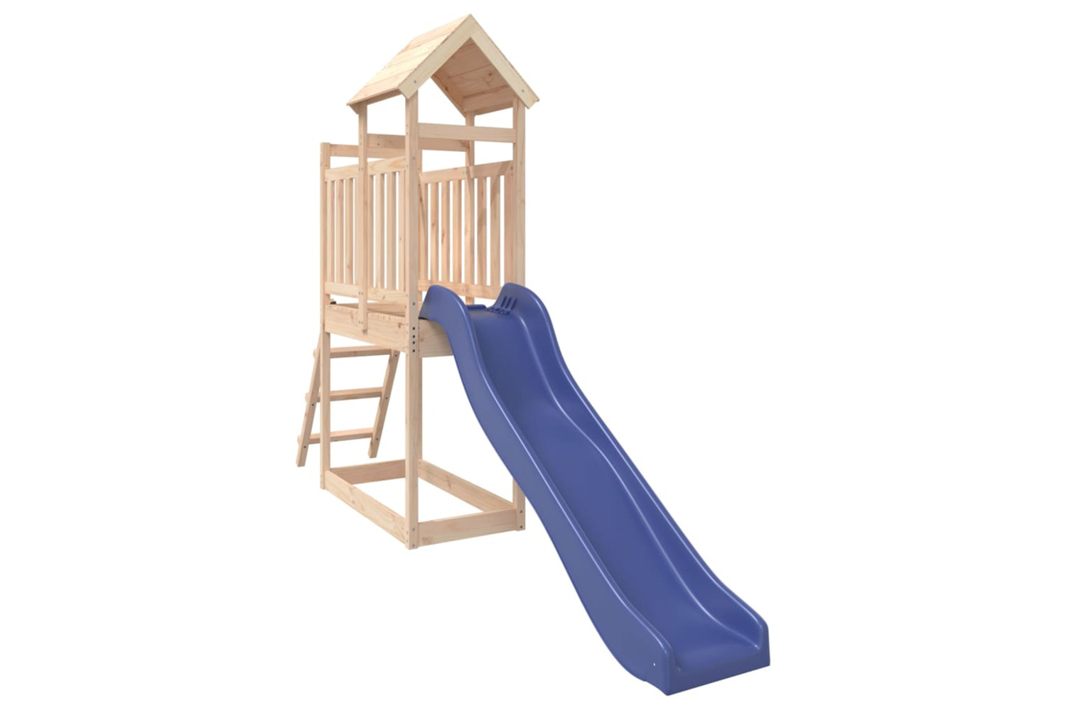 vidaXL 3155864 Playhouse With Slide Ladder Solid Wood Pine
