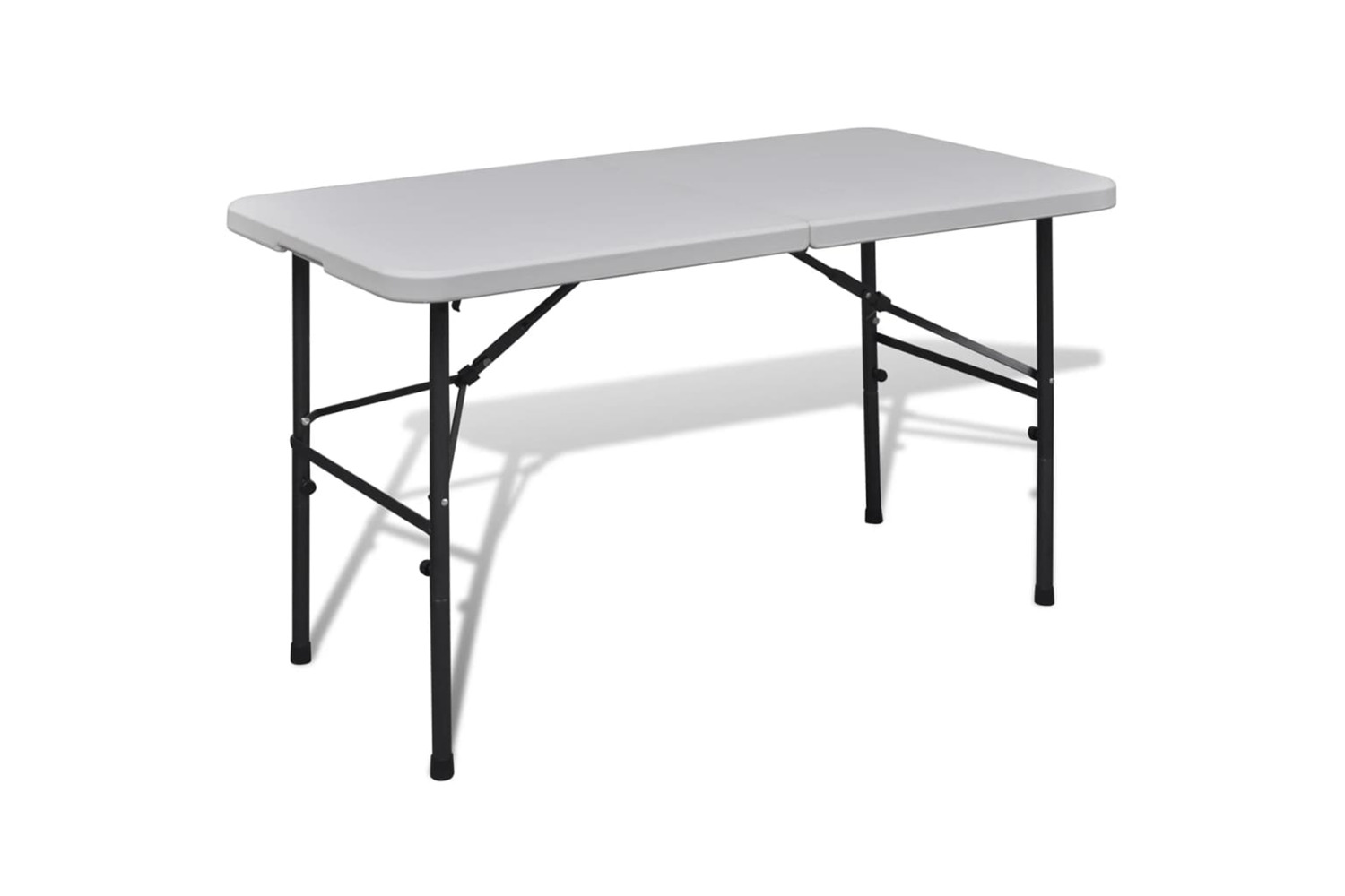 vidaXL 41568 Foldable Garden Table 122cm Hdpe White