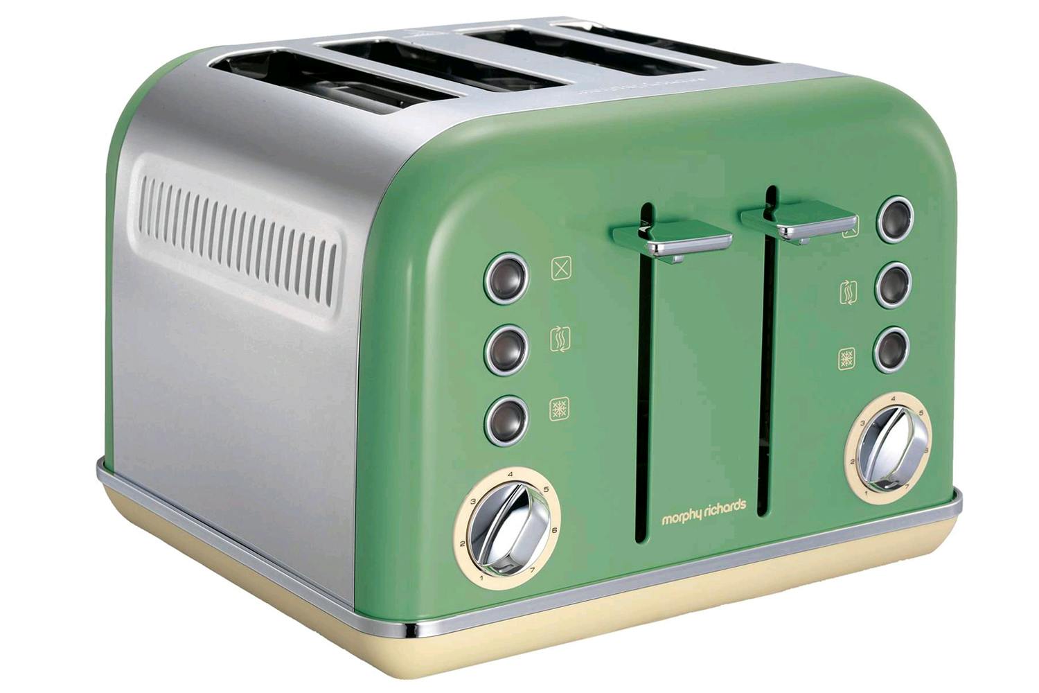 Morphy Richards 4 Slice Retro Accents Toaster | 242006 | Green