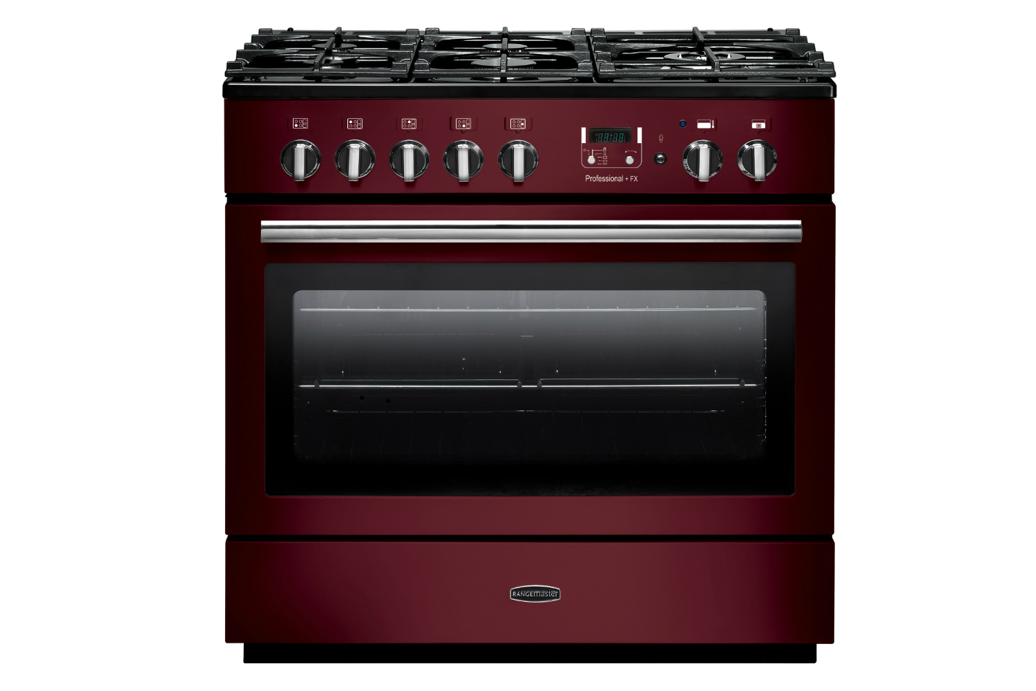 Rangemaster Pro Plus FX 90cm Dual Fuel Range Cooker | PROP90FXDFFCY/C | Cranberry