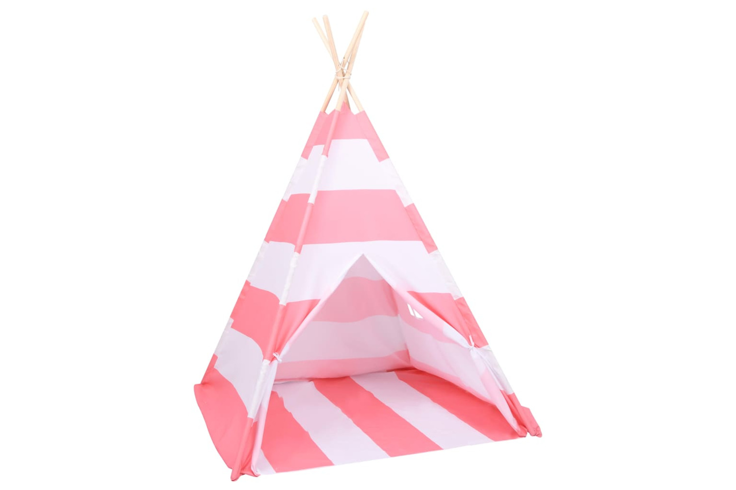 vidaXL 80274 Children Teepee Tent With Bag Peach Skin Stripe 120x120x150cm