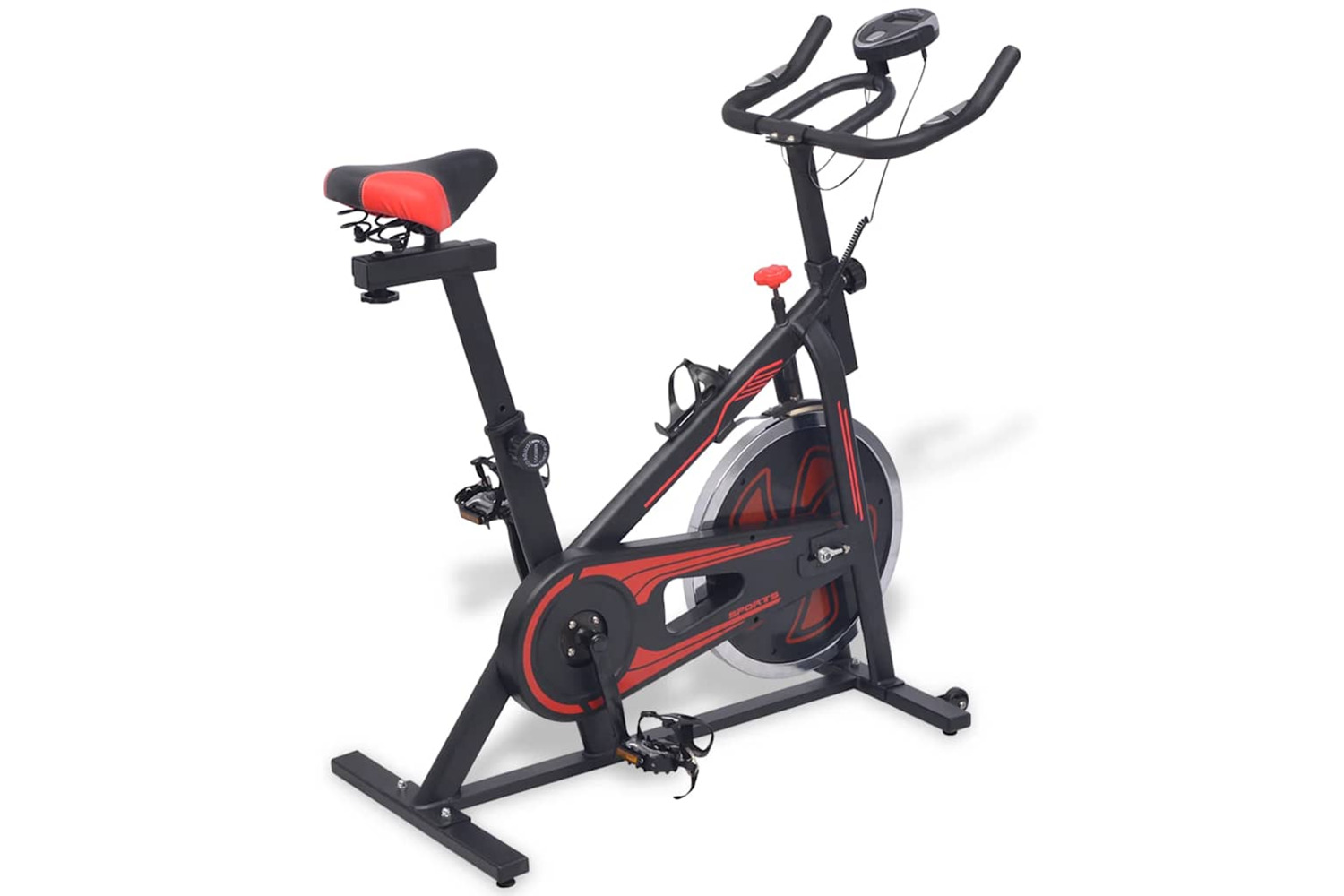 Vidaxl Exercise Training Bike With Pulse Sensors Black And Red