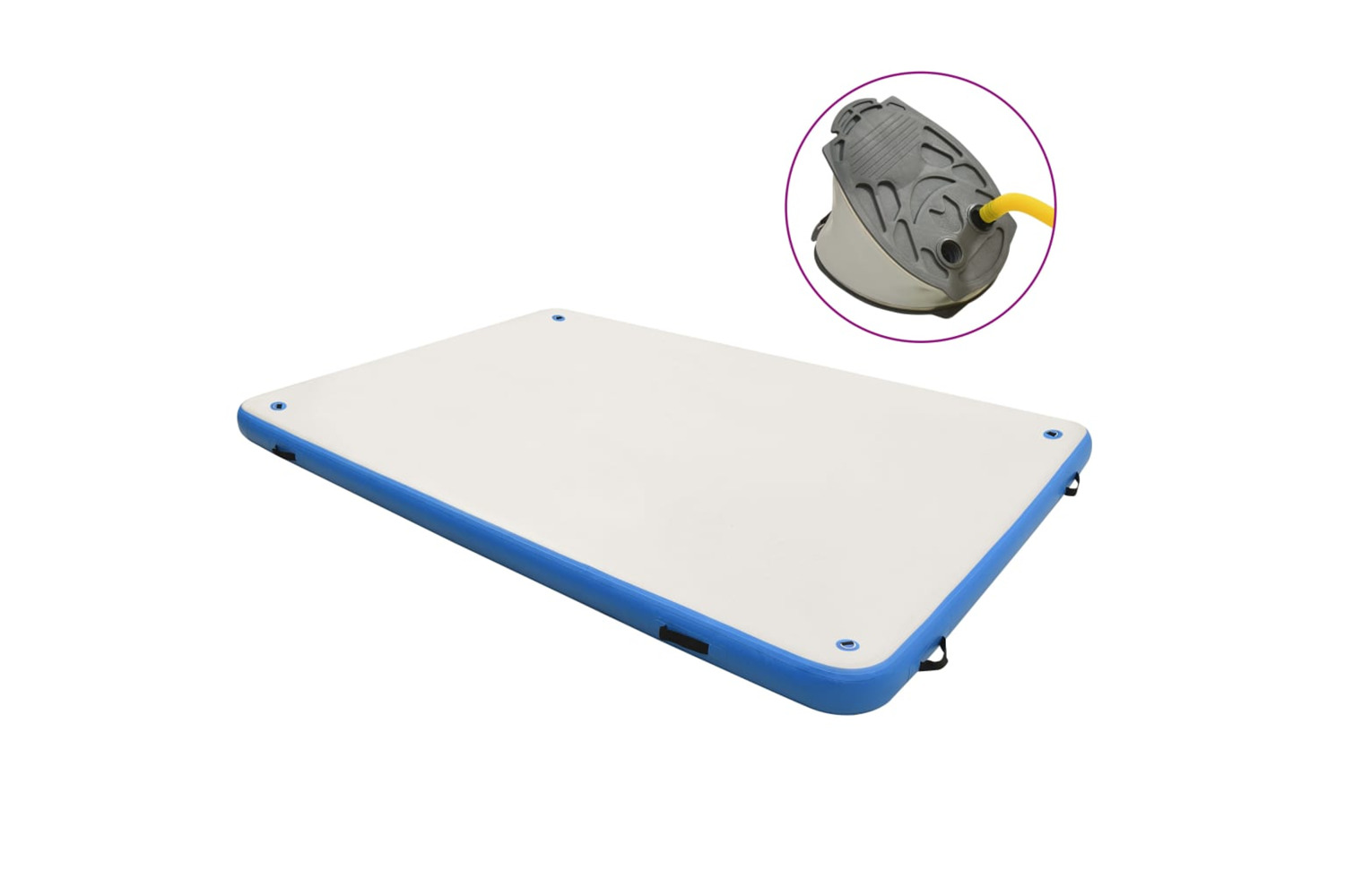 vidaXL 92724 Inflatable Floating Deck Blue And White 300x300x15cm