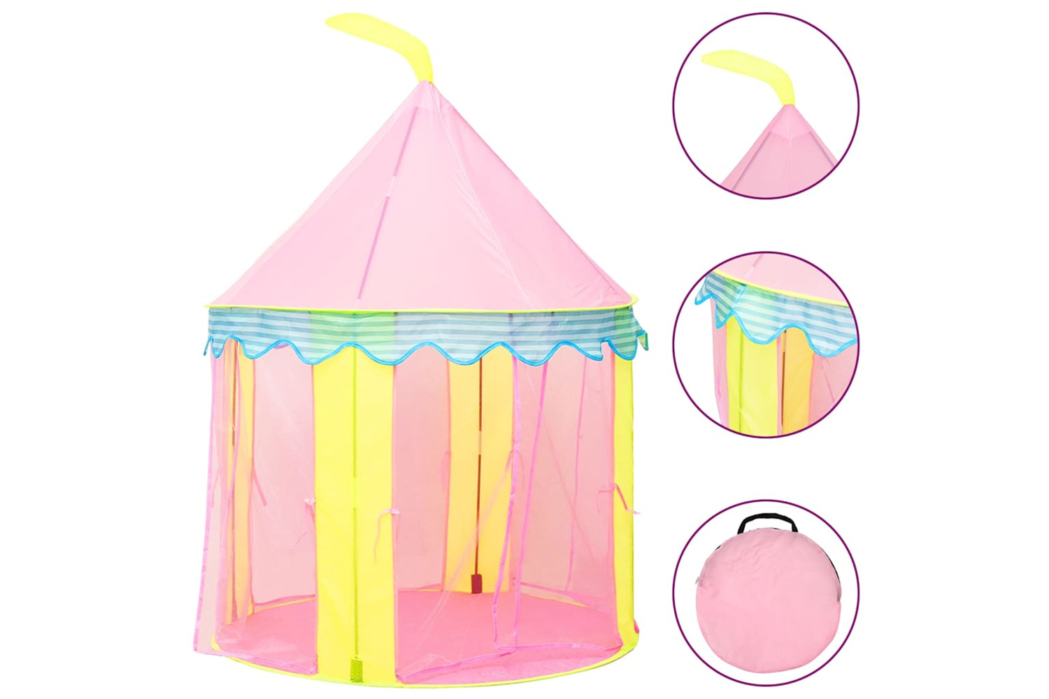Vidaxl Children Play Tent Pink 100x100x127 Cm