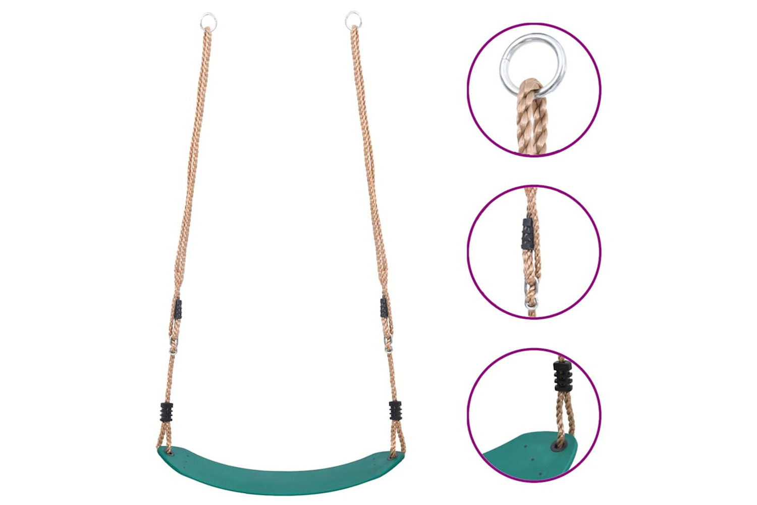 Vidaxl Swing Seat For Children Green