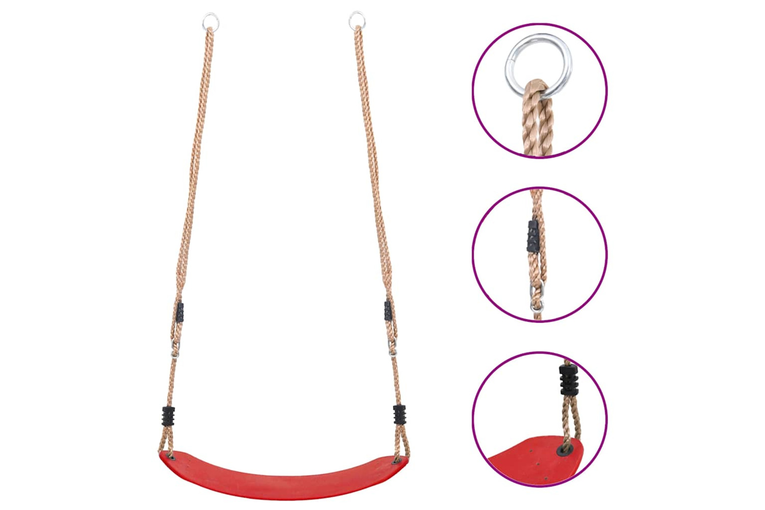 Vidaxl Swing Seat For Children Red