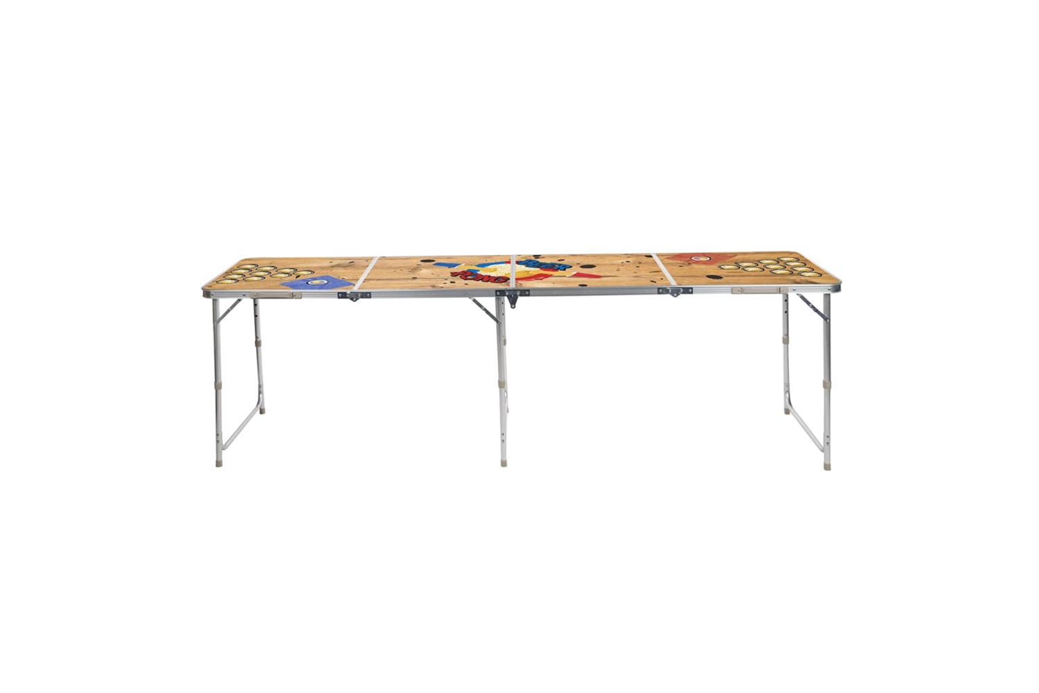 Hi 445592 Folding Beer Pong Table 240x60x55 Cm Mdf And Aluminium