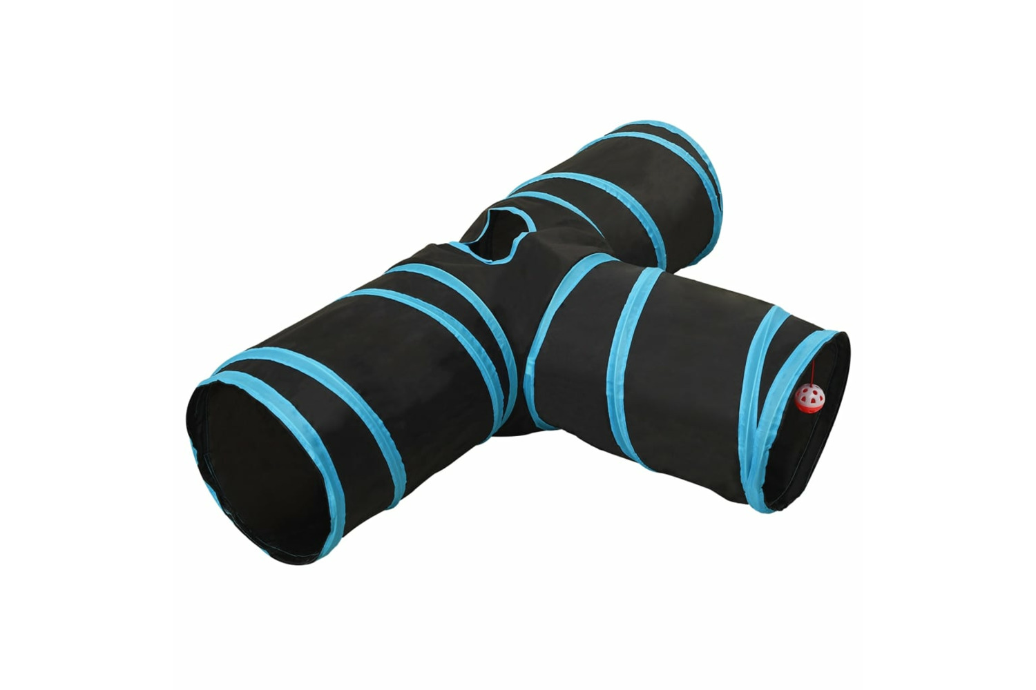 vidaXL 172182 Cat Tunnel 3-way Black And Blue 90cm Polyester