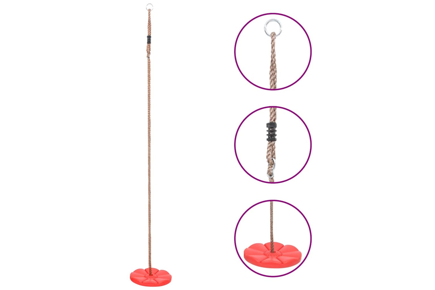 Vidaxl Plate Swing 200 Cm Red