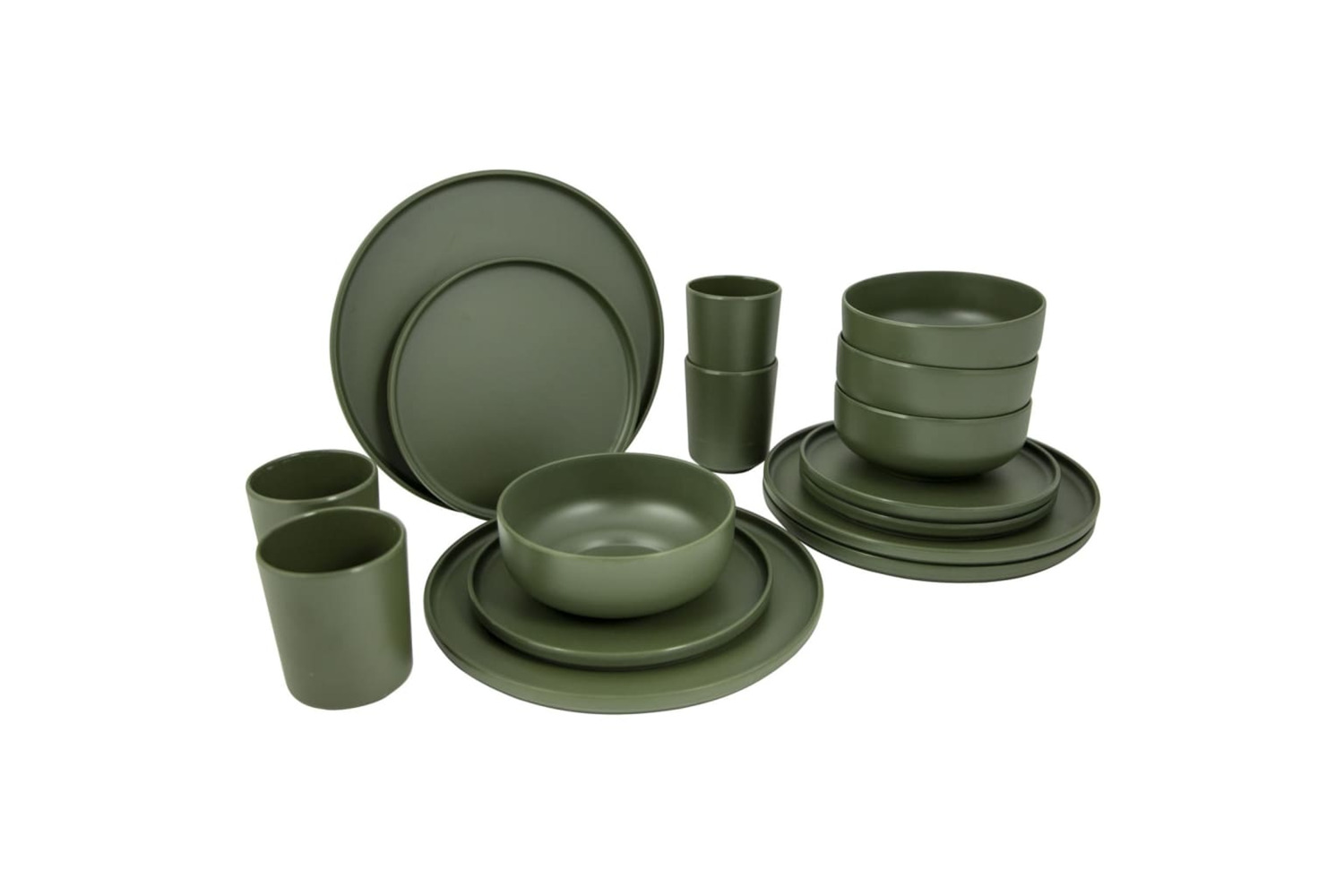 Bo-camp 441568 16 Piece Tableware Patom Melamine Green