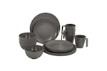 Bo-camp 428646 16 Piece Tableware Stone Melamine Grey