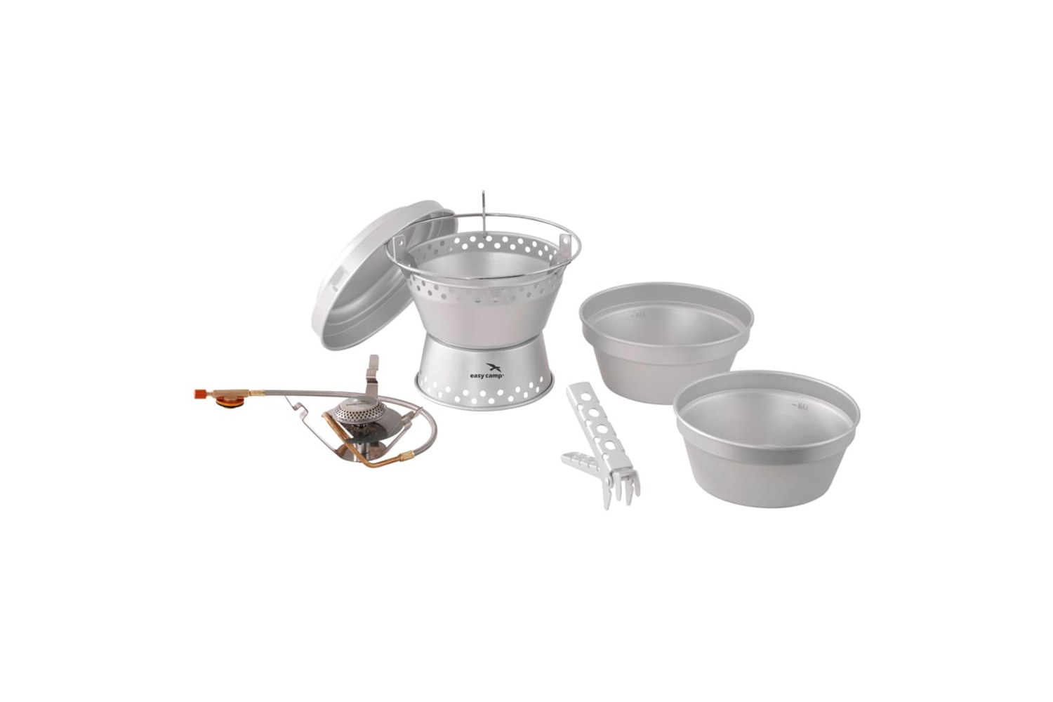 Easy Camp Camping Cooker & Stove Set Storm Silver