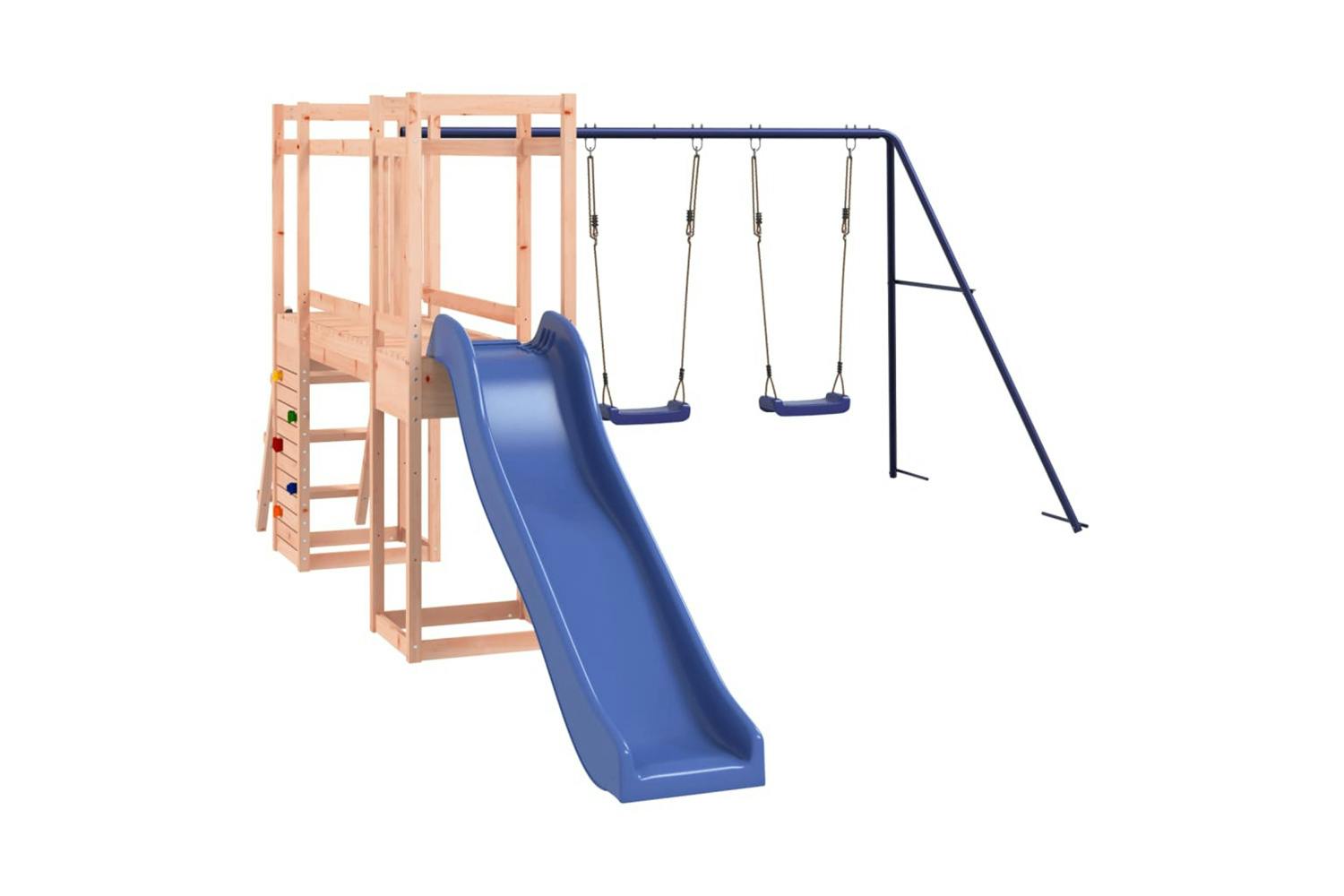 Vidaxl 3155931 Playhouse With Slide Ladder Swings Solid Wood Douglas