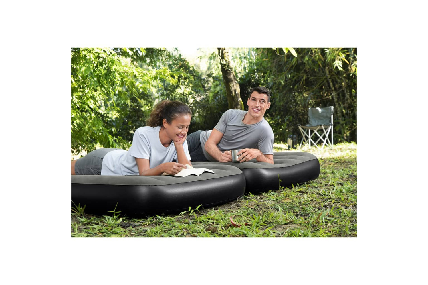 Bestway 93794 3-in-1 Inflatable Airbed Black And Grey 188x99x25 Cm